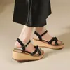 Sandalias con Lazo y Lunares para Mujer, Nuevo Estilo Verano 2026, Sandalias Casuales de Correa Única con Tacón de Cuña que Aumentan la Altura para Uso al Aire Libre, Modernas