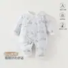 Mono Acolchado Tipo a para Recién Nacidos, Primavera, Otoño e Invierno, Protección para la Barriga del Bebé de Mes Completo, Grueso Cálido Delgado de Algodón, Ropa para Bebé