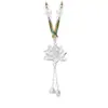 Auténtico Collar de Plata Pura 999, Buena Suerte y Felicidad para Mujeres, Colgante de Borla de Loto, Cadena para Clavícula, Regalo de San Valentín