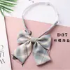 Cuello JK Lazo a Cuadros Uniforme para Foto de Graduación Estilo Universitario Japonés para Mujer Mariposa Decorativa Falda a Cuadros Mismo Cuadro Pequeño