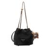 Bolsa de moda simples estilo ocidental feminina primavera 2025 nova bolsa casual moderna de nicho bolsa de ombro transversal bolsa balde