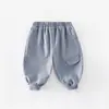 Pantalones Casuales Lisos para Niños 2026 Nuevo Estilo Coreano Primavera y Otoño Pantalones de Otoño para Niños Elegantes Pantalones Cargo Tejidos