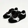 Zapatillas de entrenamiento alemanas de malla con cordones, volantes retro para mujer 2026, zapatillas casuales planas, nuevo estilo