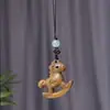 Colgante para Teléfono de Caballo del Zodiaco Pintado en Madera de Ébano, Talla de Caballo de Madera, Llavero de Caballo Mecedora, Colgante para Bolso, Artesanía de Madera