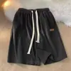 Novos Shorts de Verão Estilo Estrangeiro Estilo Preguiçoso Plissado Soltos Tamanho Grande Caimento Fluido Perna Reta Emagrecedores Texturizados Modernos