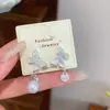 Colección de pendientes de mariposa azul hielo, frescos y etéreos, pendientes para chica delicada, de cristal transparente tipo hada, perla, nicho