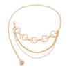 C0641 Moda Hip Hop Estilo Europeo y Americano Chicas Calientes Cadena Corporal Ajustable Accesorios Cadena de Cintura de Luna Creciente Sol Personalizada Atmosférica