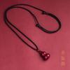 Colgante de calabaza cinabrio del Año del Conejo para hombres y mujeres, collar pequeño con colgante para teléfono móvil, llavero para coche, joyería colgante, regalo creativo