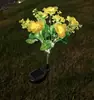 Nueva Lámpara de Flor de Camelia con Energía Solar, Lámpara de Flor Artificial para Exteriores con 7 Ramas, Luz de Estaca para Césped de Flor Falsa LED, Luz Ambiental para Jardín de Césped