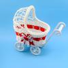 Cesta de flores decorativa para carrinho de bebê fofo atacado móveis para casa rattan de imitação puro tecido à mão estilo pastoral carrinho de rattan