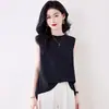 Foto Real de Camisa de Lino Estilo Old Money 2026 Modelo Nuevo para Mujer, Chaleco Casual Holgado de Verano, Top sin Mangas