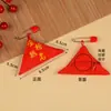 Saquinho Zíper Pin Zodiacal Vermelho Triangular Bordado Saquinho Perfumado Festival do Meio Outono Doze Signos do Zodíaco Bênção Desenho Animado Saco da Sorte Saco Vazio