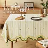 Mantel pequeño de margarita tela con tacto de lino impermeable resistente al calor lavable tapete para mesa de comedor tela artística fresca irregular para mesa de centro cubierta