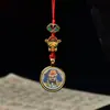 Cordón para Teléfono Móvil Original Tejido a Mano Ocho Santos Patronos 1.5 Thangka Pintado en Oro Colgante para Teléfono Móvil Colgante para Bolso Unidad USB