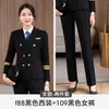 Traje de Capitán de Asistente de Tren de Alta Velocidad Set de Uniforme de Auxiliar de Vuelo Uniforme de Protocolo de Imagen para Hombres y Mujeres Uniforme de Guardia de Seguridad Ropa de Trabajo Profesional