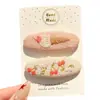 2026 Novo Prendedor de Cabelo Flor de Tecido Bordada Urso para Meninas, Presilha Lateral Fofa para Franja e Cabelo Solto, Grampo BB