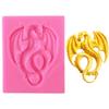 Molde de Silicone Dragão Voador Dinossauro Dobrável Açúcar Chocolate Decoração de Bolo Molde DIY Molde de Assar