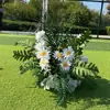 Novo estilo casamento grande estilo arranjo de chão flor simulação flor de seda produto acabado decoração arranjo de flor de eucalipto guia de caminho de palco T arte floral de casamento