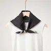 Novo Lenço Quadrado Pequeno 53*53 Decorativo Artístico para Proteção do Pescoço com Estampa Geométrica de Castanha-de-caju Lenço de Cabelo Lenço de Seda Feminino