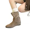 Botas Martin con plantillas interiores para aumentar la altura, botas retro estilo western Birkenstock otoño/invierno, colección 2026, botines cortos de punta redonda para mujer de 5 cm