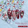 Pegatinas de Arte de Uñas con Relieve Navideño al por Mayor Dibujos Animados Lindo Papá Noel Muñeco de Nieve Copo de Nieve Decoraciones de Pegatinas de Uñas Tridimensionales
