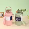 Caneca Térmica de Aço Inoxidável 316 com Aparência Premium para Estudantes Masculinos e Femininos, Chaleira para Espaço de Mochila, Chaleira para Esportes ao Ar Livre com Corda