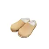 Zapatos Birkenstock de Suela Blanda Engrosados y de Terciopelo para Mujer Invierno 2025 Slip-On Puntera Calientes Medio Forro de Piel Zapatos de Algodón y Pantuflas