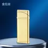 Encendedor Fino Portátil Recargable a Prueba de Viento Encendedor para Cigarros Cuerpo de Metal Encendedor de Regalo Publicitario