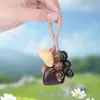 Campanilla de Viento Semilla Cumplidora de Deseos Naturales Fruto de Semilla Bodhi Colgante de Bolsa Llavero Colgante Tejido Sanador