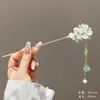 Pasador de Pelo con Borla Estilo Chino, Pasador Estilo Antiguo Dinastía Han, Pasador Simple Nuevo Chinoiserie, Pasador Moderno para la Parte Trasera de la Cabeza