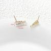 S925 simples cobre saco ouro brincos de pino incrustados zircão com pendurado cor retenção diy jóias acessórios brincos material