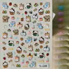 Lindas Pegatinas para Uñas de Perro con Líneas, Pegatinas para Uñas en Relieve Adorables de Perro Feliz 3D en Stock, Estilo YL