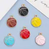 Colgante de aleación de baloncesto Popular transfronterizo Serie Deportiva Colgante de Esmalte de Pelota Multicolor Accesorios Creativos para Joyería DIY