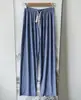 Pantalones de Verano Versátiles de Pierna Ancha con Tacto Fluido, Pantalones Casuales Sueltos para Mujer, Pantalones Frescos de Tencel Rectos de Seda de Hielo de Cintura Alta