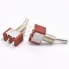 Micro Interruptor de Potencia 3 Pines 2 Posiciones MTS-102 Interruptor de Botón Rojo Plata