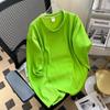 Camiseta de manga larga holgada nicho con sentido del diseño para hombre, con textura, cuello redondo, hombrera, camiseta básica, moda de primavera y otoño