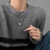 Cadena suéter de acero de titanio recubierto de azúcar para mujer, otoño e invierno, estilo frío ins, diseño nicho, hip-hop, cadena para clavícula, accesorios, estilo explosivo