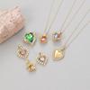 Amazon Explosiones Colgante de Aceite de Gota Colgante Único Joyería DIY Colgante de Collar Estrella de Cinco Puntas Colgante de Escudo Oro con Conservación de Color 14K