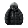 Invierno Transfronterizo Nuevo Abrigo Grueso Acolchado de Algodón con Capucha Falso Dos Piezas Abrigo de Moda Holgado Acolchado de Algodón Traje de Pan