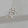 Pendientes Cuadrados Antifritilarios Simples de Lujo Ligero Pendientes de Diseño Nicho Pendientes Cuadrados Geométricos Elegantes de Gama Alta para Mujeres