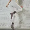 Meias Finas de Yoga Antiderrapantes de Verão, Meias de Pilates com Dedos Separados, Meias de Algodão Puro Respiráveis para Fitness Indoor de Cano Médio com Pontos