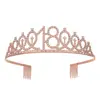 Diadema de Corona de Pedrería para Niña de 18 Años, Diadema para Disfraz, Fiesta, Cumpleaños, Tiara, Conjunto de Tirantes, Fiesta de Cumpleaños con Pedrería