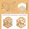 Coleção de adesivos de paisagismo de cena em miniatura de desenho animado sem corte visual fofo 3D empilhados diy conta manual adesivos de cabine estéreo