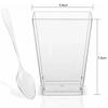 Amazon copa trapezoidal de plástico duro 150ml para postre copa para mousse copa para pudín copa para gelatina helado postre copa para helado