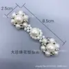 Botão Qipao com Fecho de Pérola Trançado à Mão, Botão de Cristal de Luxo para Vestido, Botão Decorativo Estilo Chinês Retro Hanfu