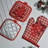Luvas de isolamento térmico para o Dia dos Namorados transfronteiriço Luvas de cozinha para forno de alta temperatura anti-escaldante Luvas impressas para forno de micro-ondas