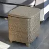 Banqueta de Armazenamento de Rattan para Uso Doméstico na Entrada, Pode Ser Usada como Banqueta no Sala de Estar, Banqueta de Sofá de Madeira Maciça, Banqueta Pequena Trançada