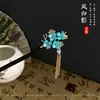 Grampo de Cabelo de Madeira de Alta Qualidade com Franjas e Design Floral, Acessório de Cabelo Estilo Chinês Tradicional para Mulheres, Novo Modelo 2026, Novo Grampo de Cabelo Estilo Chinês