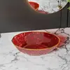 Nova Tigela de Frutas Quadrada em Formato de Flor Coração Fruteira Doméstica Mesa de Centro da Sala de Estar Prato para Exibir Lanches Frutas Secas Armazenamento de Doces