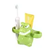 Portacepillos de dientes al por mayor sin taladro, elegante almacenamiento para encimera de baño para pasta de dientes y cepillo de dientes eléctrico con drenaje